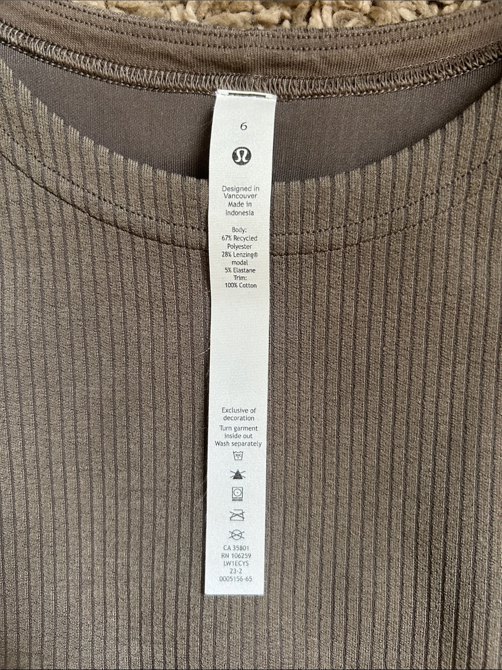 lululemon athletica Ribbed Tank Midi Dress - Taupe Gray - Picture 2 of 3